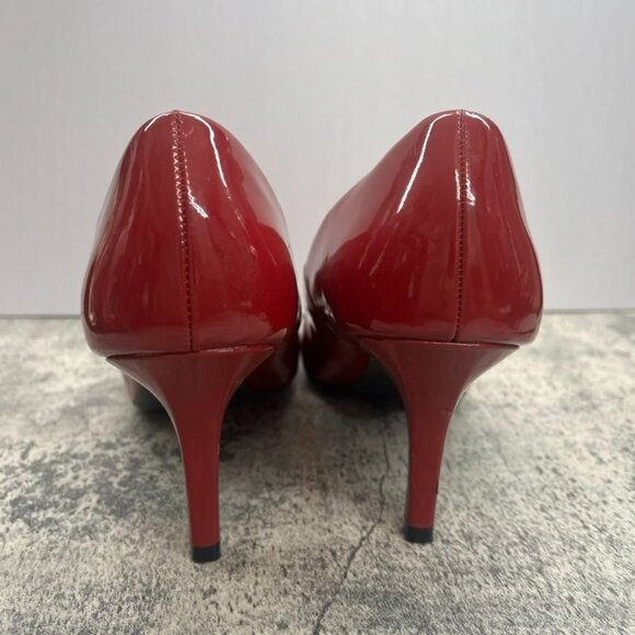 🛑SOLD🛑 Comfort Plus Predictions Red Patent Leather Round Toe Pumps Size 11 - Picture 3 of 14